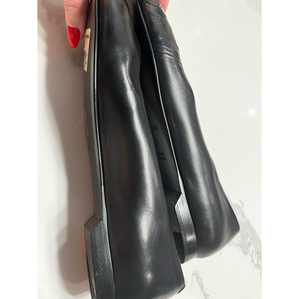 Hermes Glossy Calfskin Neuilly Ballerina Flats Black size 40.5 - Picture 7 of 9